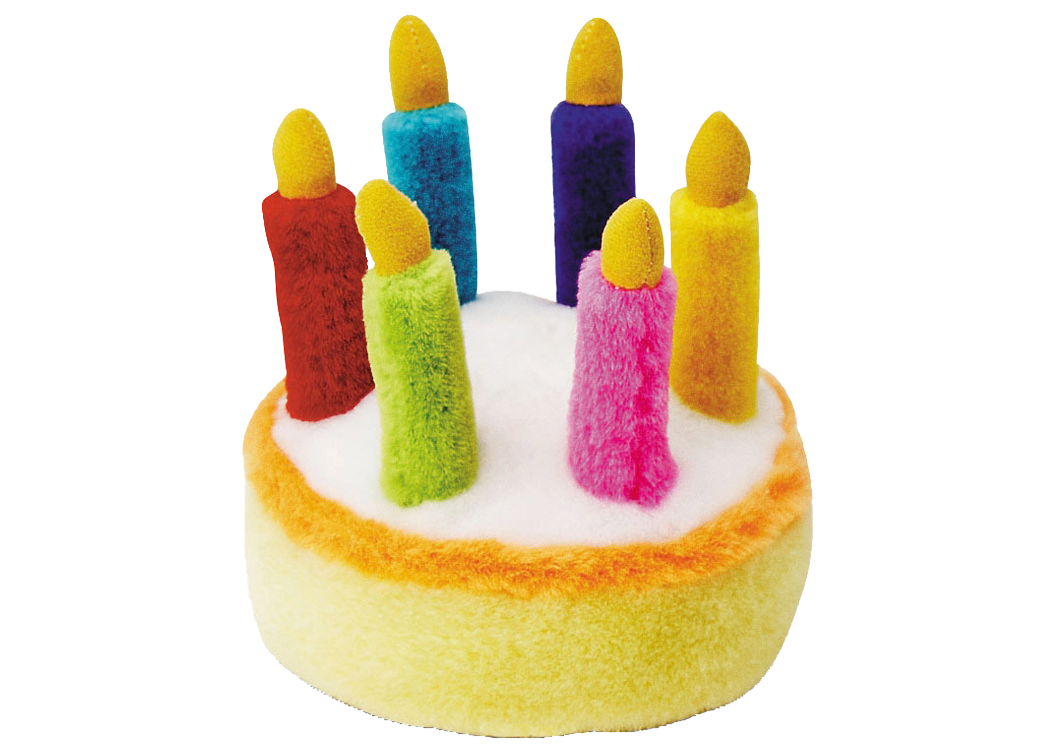 MultiPet Musical Birthday Cake Plush Dog Toy