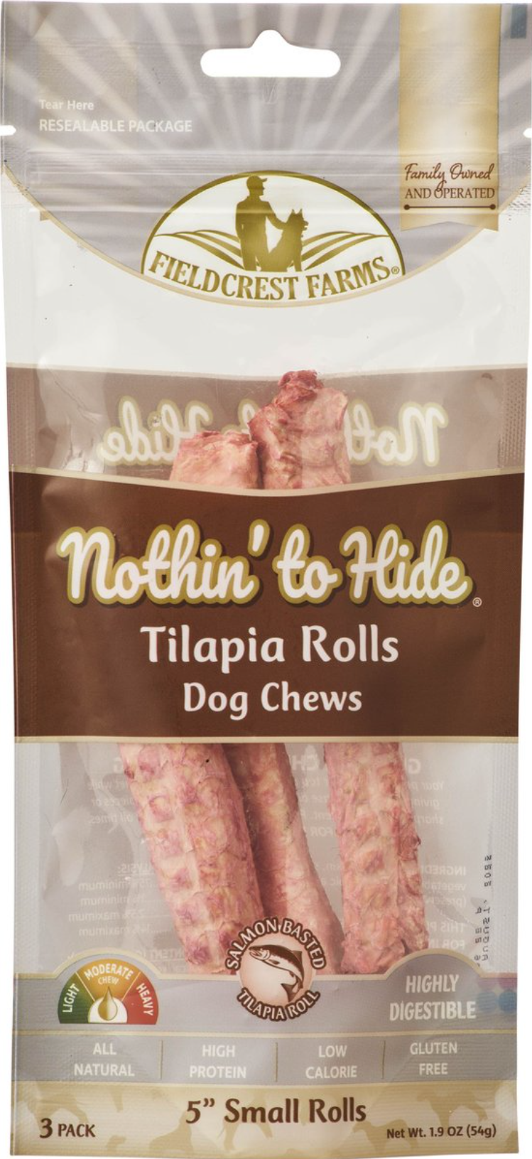 Fieldcrest Farms Nothin To Hide Tilapia Roll Dog Treats