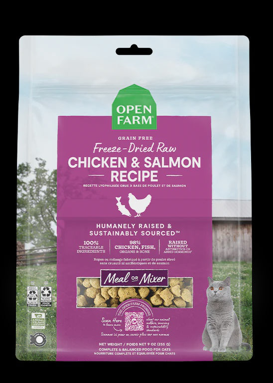 Open Farm Cat Freeze Dried Chicken & Salmon 9oz