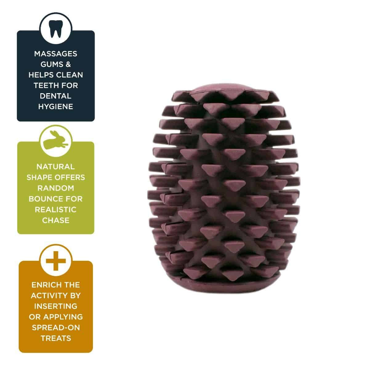 Tall Tails Natural Rubber Pinecone Toy