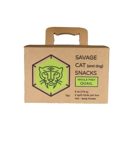 Savage Cat Frozen Whole Quail 6oz 2 Pack