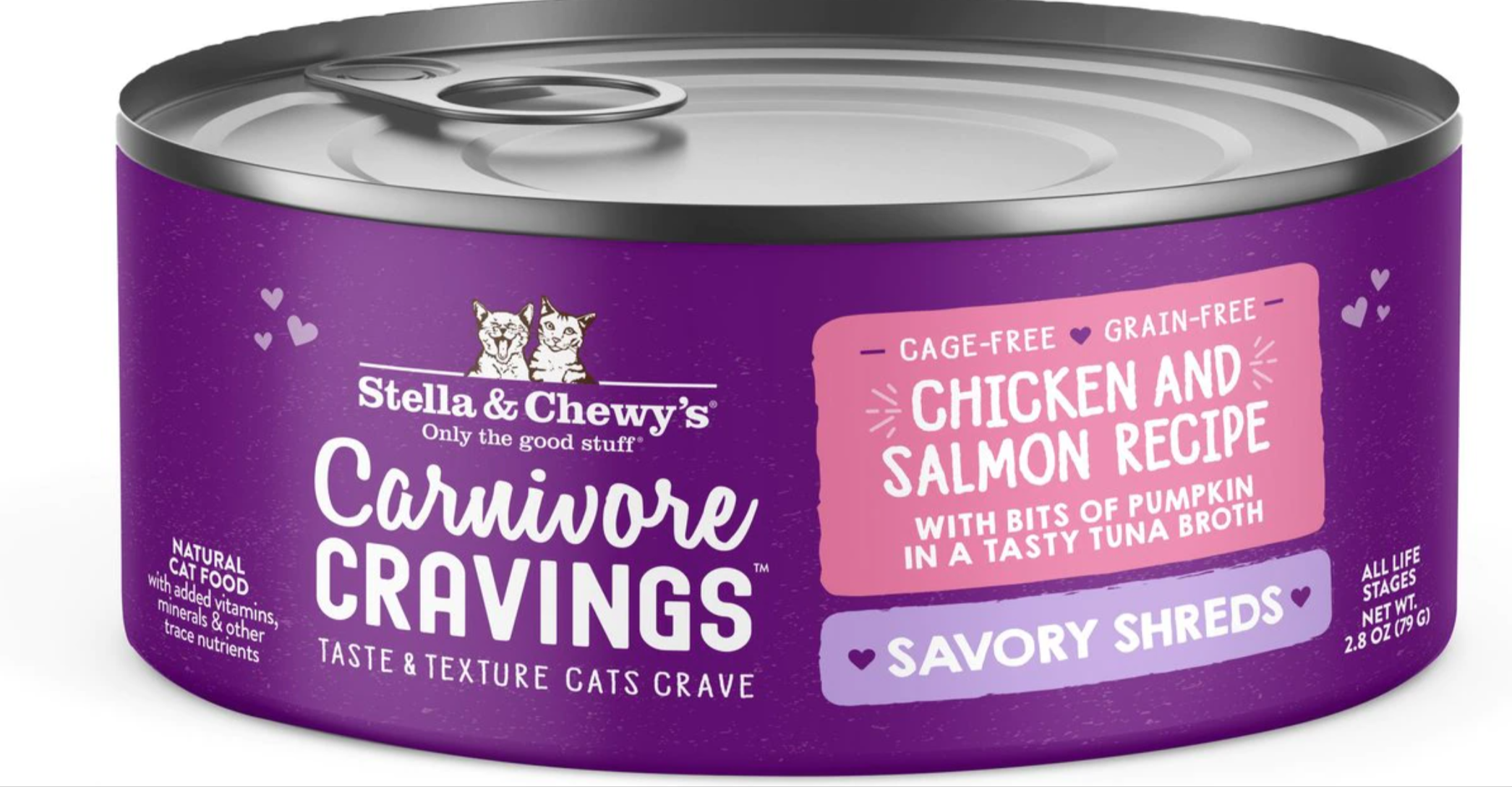 Stella & Chewy's Carnivore Cravings Savory Shreds Chicken & Salmon Recipe - 2.8oz Can