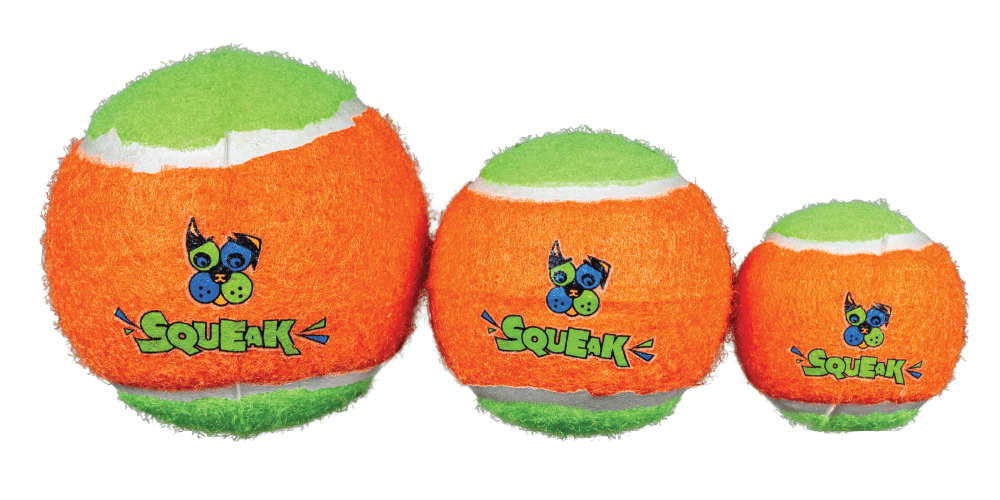 Spunky Pup Squeaky Tennis Balls