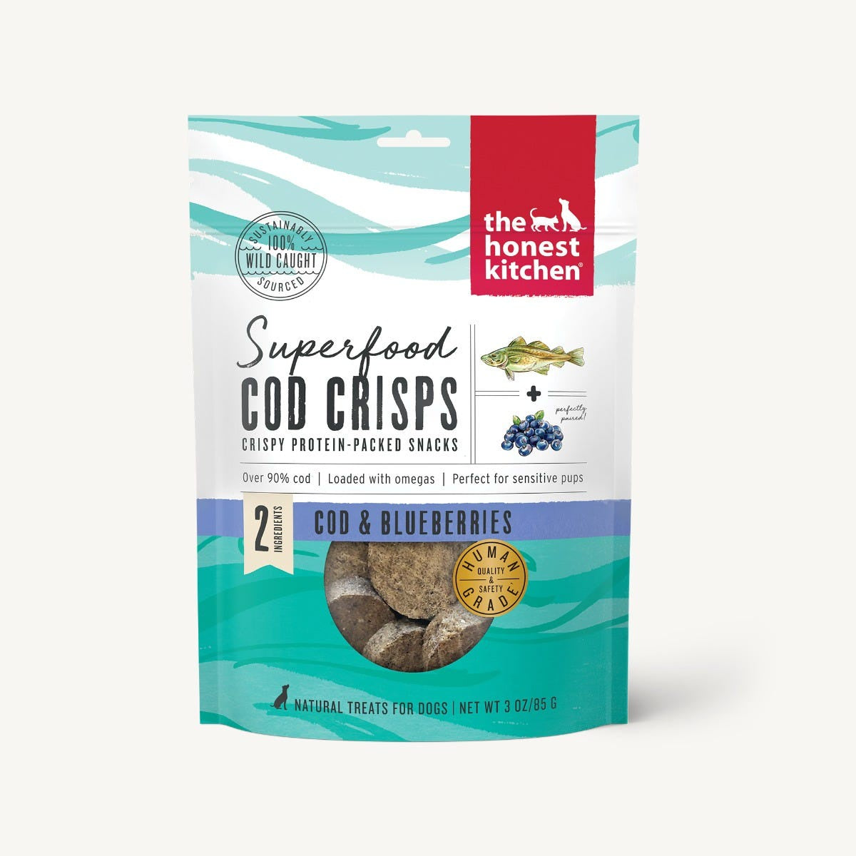 The Honest Kitchen Cod Crisps: Cod & Blueberries