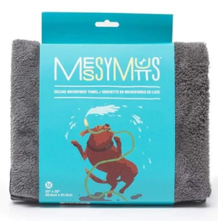 Messy Mutts Microfiber Ultra Soft Dog Towel with Hand Pockets