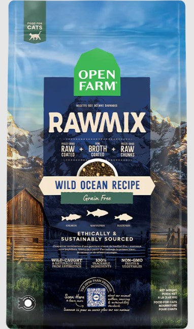 Open Farm Wild Ocean Grain-Free RawMix Dry Cat Food